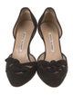 Manolo Blahnik Suede D'Orsay Pumps