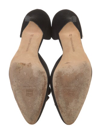 Manolo Blahnik Suede D'Orsay Pumps