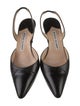 Manolo Blahnik Leather Slingback Pumps