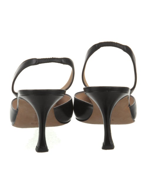 Manolo Blahnik Leather Slingback Pumps