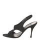 Manolo Blahnik Suede Slingback Sandals