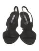 Manolo Blahnik Suede Slingback Sandals