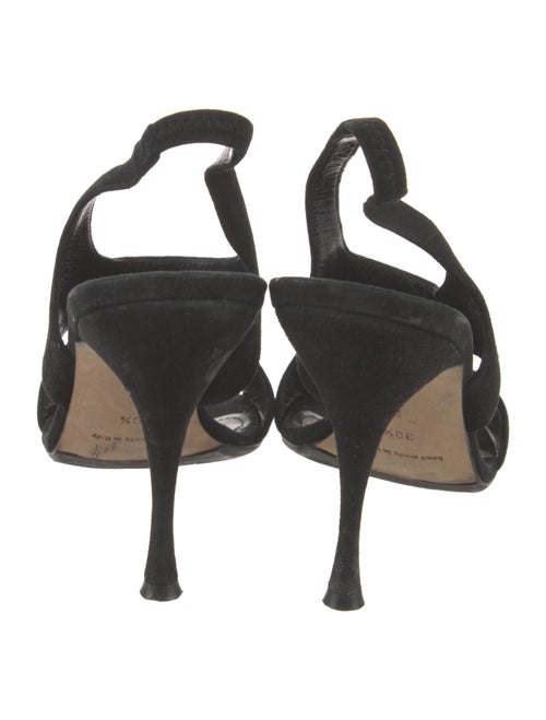 Manolo Blahnik Suede Slingback Sandals