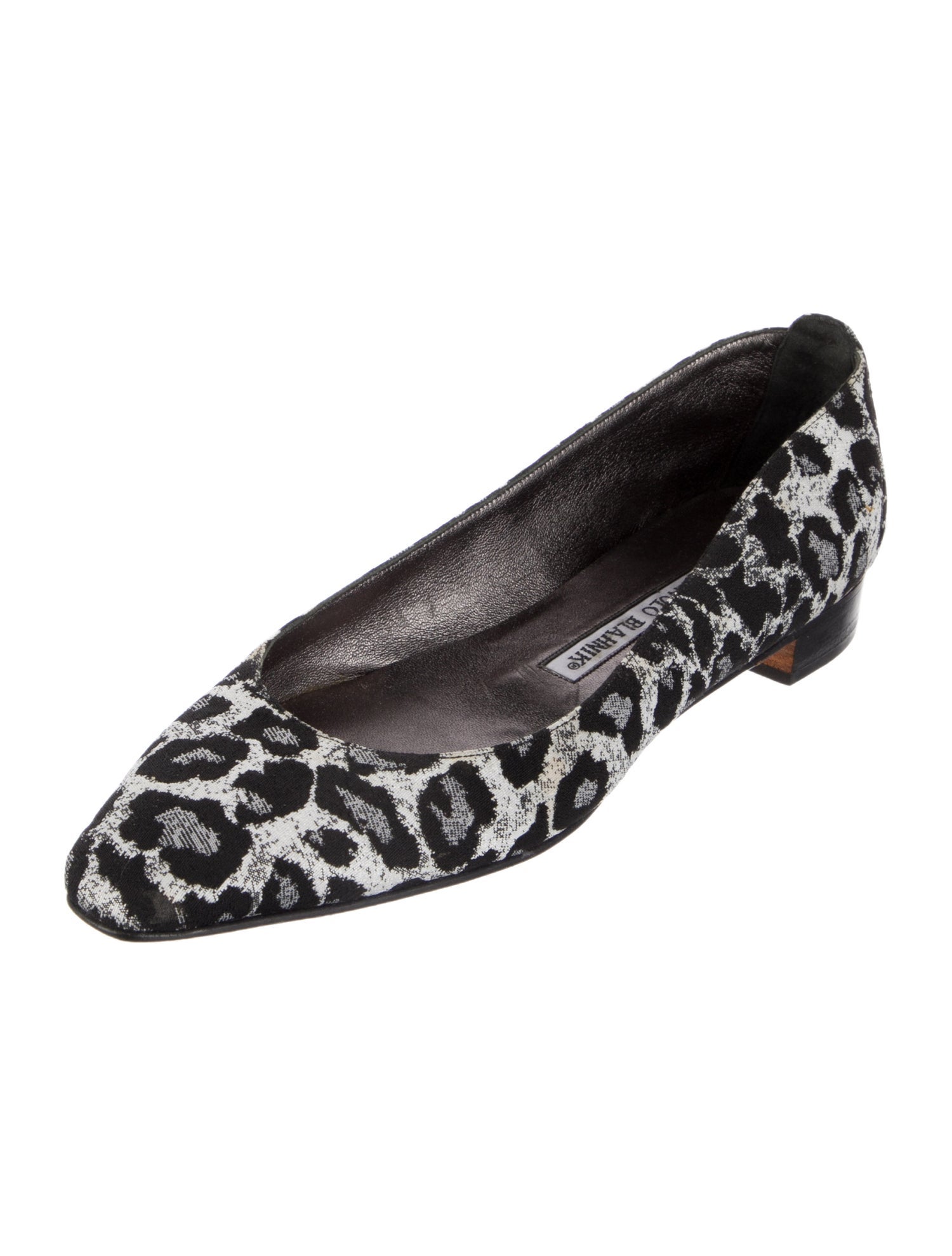 Manolo Blahnik Animal Print Ballet Flats
