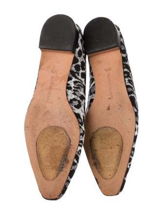 Manolo Blahnik Animal Print Ballet Flats