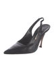 Manolo Blahnik Embossed Leather Slingback Pumps