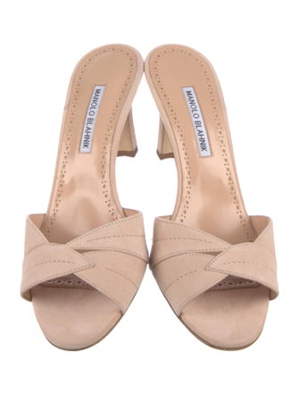 Manolo Blahnik Suede Slides