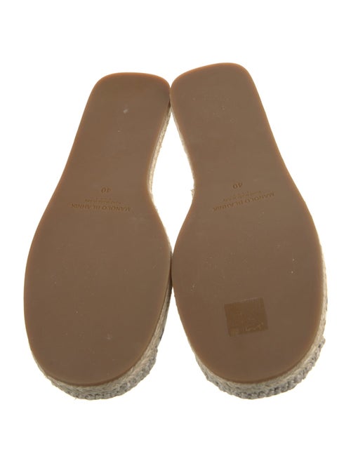 Manolo Blahnik Floral Print Mules