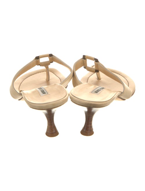 Manolo Blahnik Leather Slides