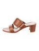 Manolo Blahnik Leather Slides