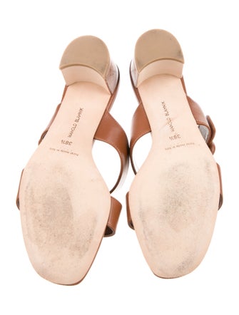 Manolo Blahnik Leather Slides