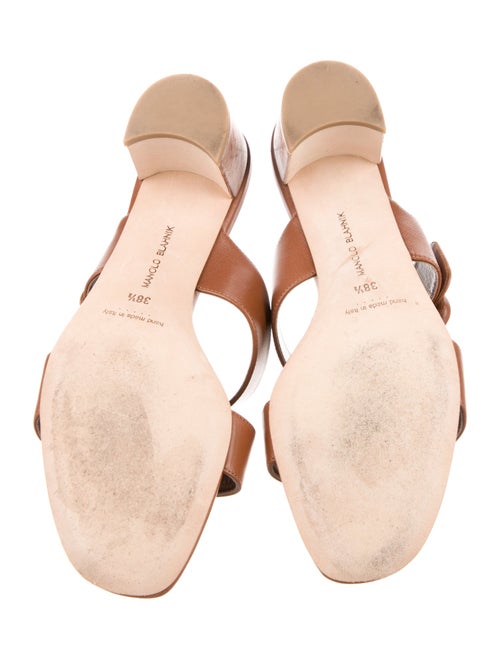 Manolo Blahnik Leather Slides