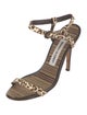 Manolo Blahnik Leather Printed Sandals