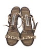 Manolo Blahnik Leather Printed Sandals