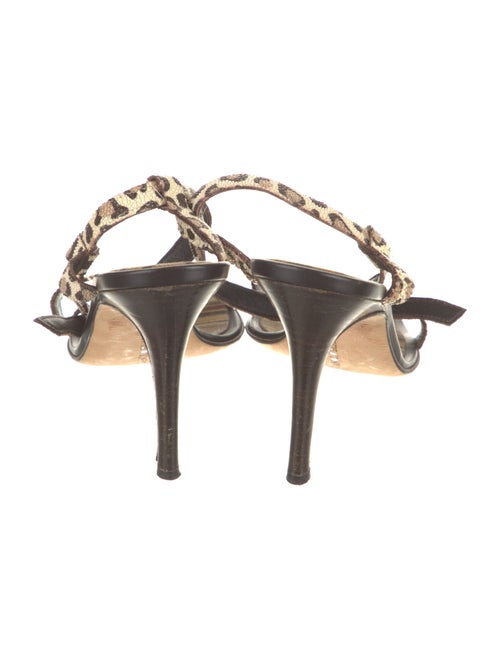 Manolo Blahnik Leather Printed Sandals