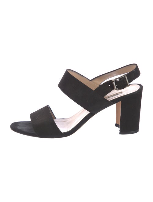 Manolo Blahnik Suede Slingback Sandals