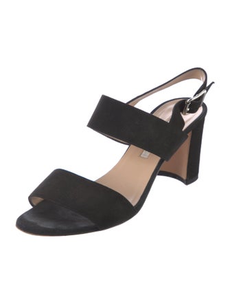 Manolo Blahnik Suede Slingback Sandals