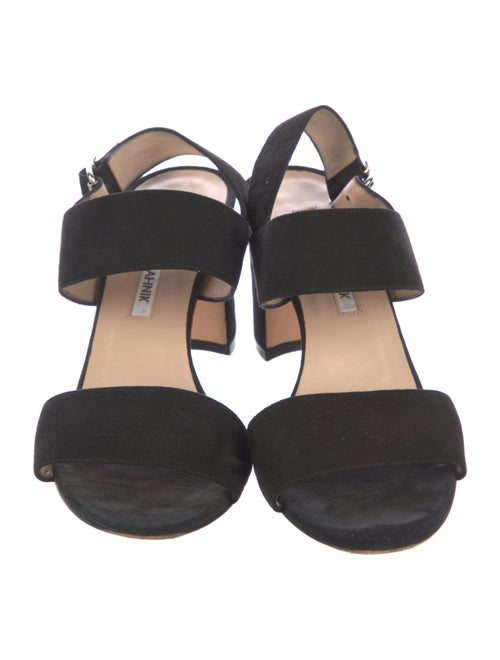 Manolo Blahnik Suede Slingback Sandals