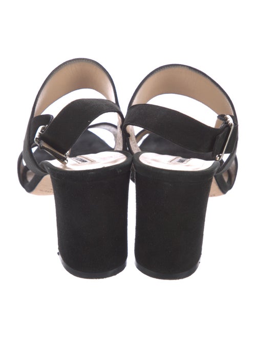 Manolo Blahnik Suede Slingback Sandals