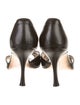 Manolo Blahnik Leather Crystal Embellishments D'Orsay Pumps
