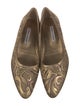 Manolo Blahnik Printed Bow Accents Ballet Flats