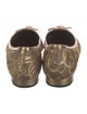 Manolo Blahnik Printed Bow Accents Ballet Flats