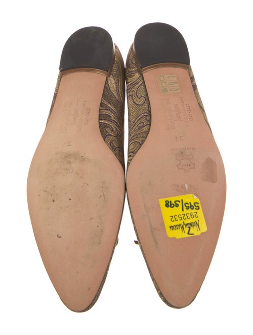 Manolo Blahnik Printed Bow Accents Ballet Flats