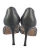 Manolo Blahnik Leather Mesh Accents D'Orsay Pumps