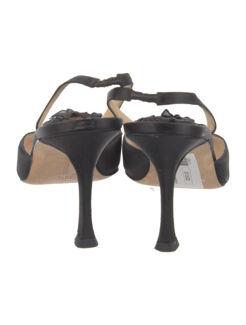 Manolo Blahnik Satin Slingback Pumps