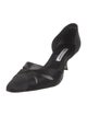 Manolo Blahnik Satin D'Orsay Pumps