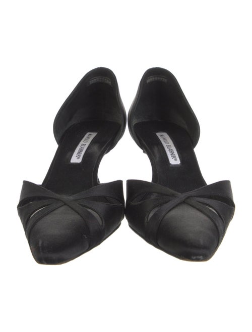 Manolo Blahnik Satin D'Orsay Pumps