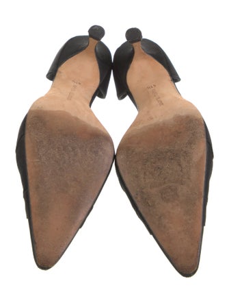 Manolo Blahnik Satin D'Orsay Pumps