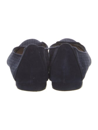 Manolo Blahnik Suede Mesh Accents Flats