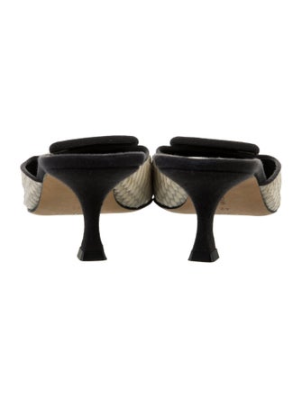 Manolo Blahnik Python Animal Print Mules