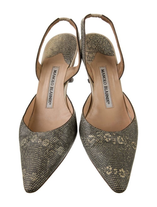 Manolo Blahnik Karung Animal Print Slingback Pumps