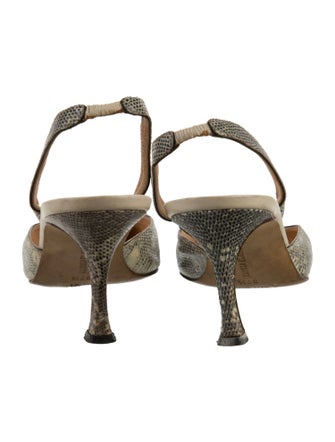 Manolo Blahnik Karung Animal Print Slingback Pumps