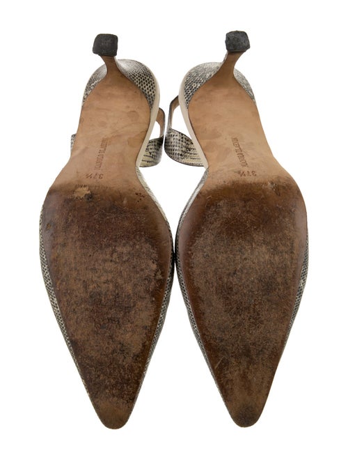 Manolo Blahnik Karung Animal Print Slingback Pumps