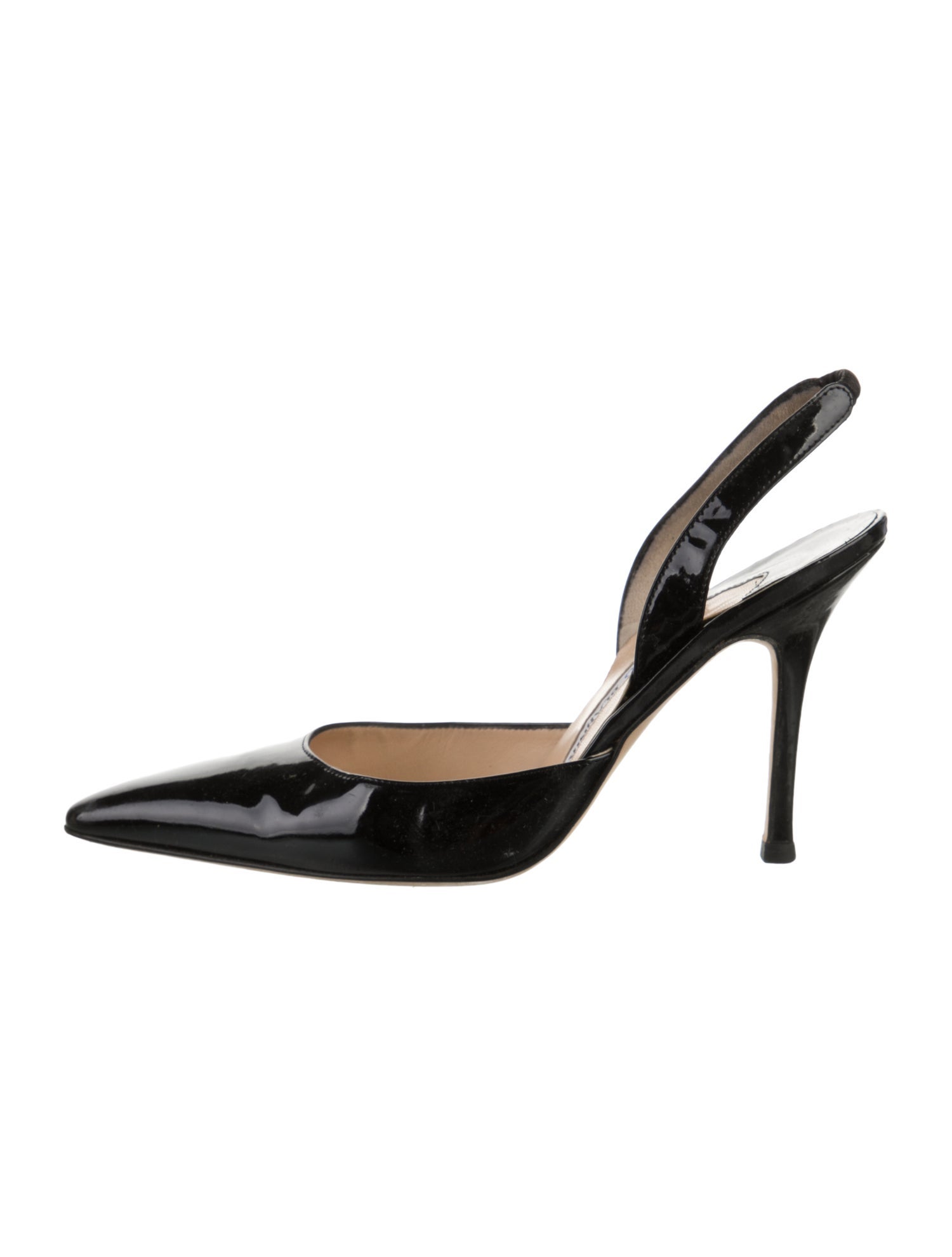 Manolo Blahnik Patent Leather Slingback Pumps