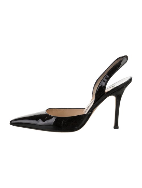 Manolo Blahnik Patent Leather Slingback Pumps