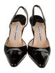 Manolo Blahnik Patent Leather Slingback Pumps