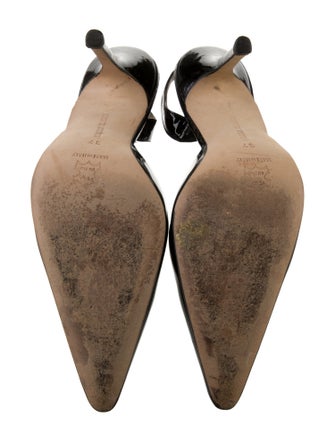 Manolo Blahnik Patent Leather Slingback Pumps