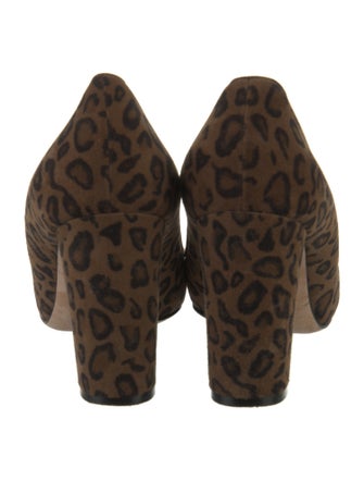 Manolo Blahnik Suede Animal Print Pumps