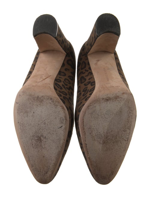 Manolo Blahnik Suede Animal Print Pumps