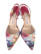 Manolo Blahnik Floral Print Slingback Pumps