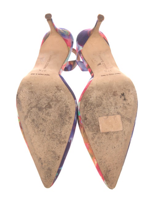 Manolo Blahnik Floral Print Slingback Pumps