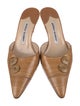Manolo Blahnik Leather Mules