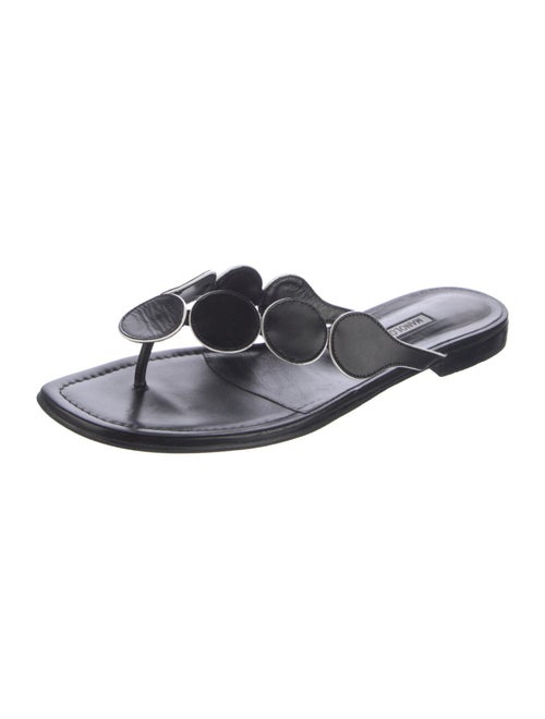 Manolo Blahnik Leather Slides
