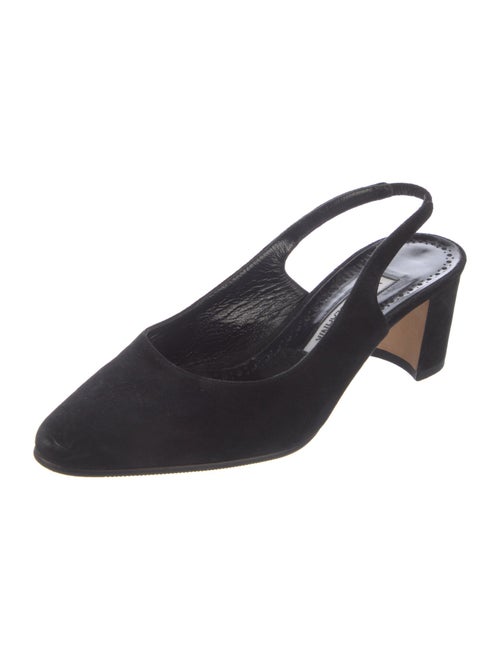 Manolo Blahnik Suede Slingback Pumps