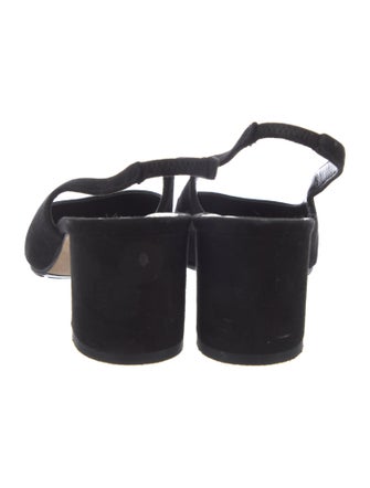 Manolo Blahnik Suede Slingback Pumps