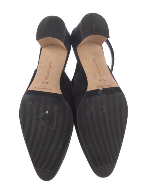 Manolo Blahnik Suede Slingback Pumps